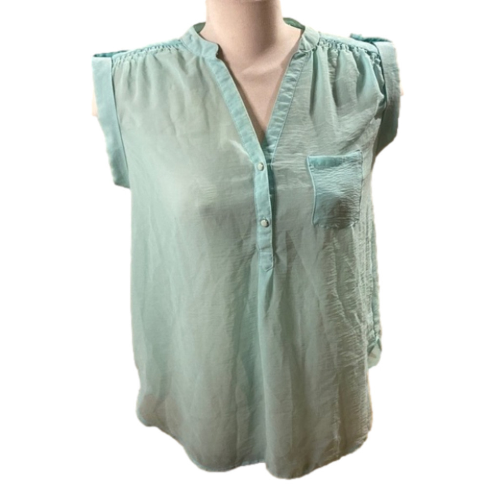 Cynthia Rowley Light Mint Green Sheer  Women's Sleeveless Top (Size Small)